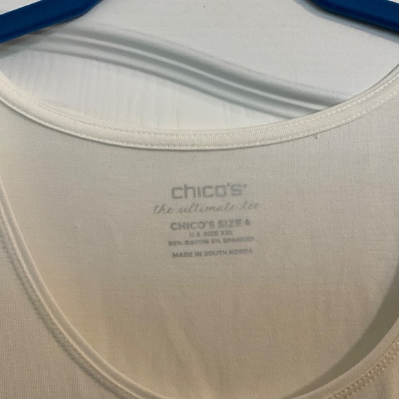 Chico‘s the ultimate tee size 4 in Chico‘s, which is US xx large.NWT - Picture 3 of 5